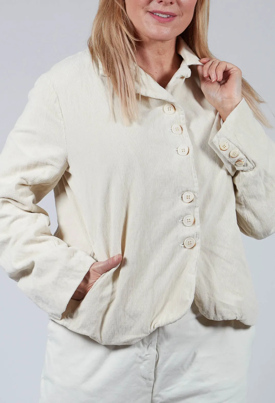 Aequamente Jackets^Long Sleeved Jacket in Chalk