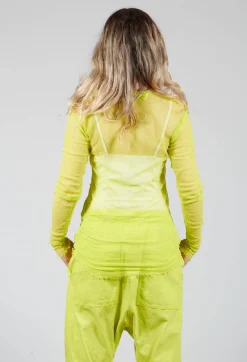 Rundholz Dip T-shirts^Long Sleeved Net Top with Cotton Bands in Spring
