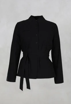 Les Filles d'Ailleurs Jackets^Long Sleeved Polka Dot Jacket in Black