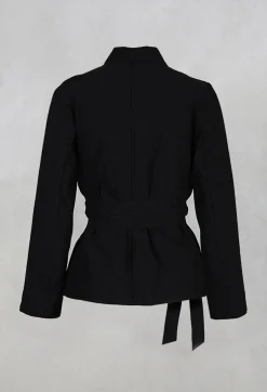 Les Filles d'Ailleurs Jackets^Long Sleeved Polka Dot Jacket in Black