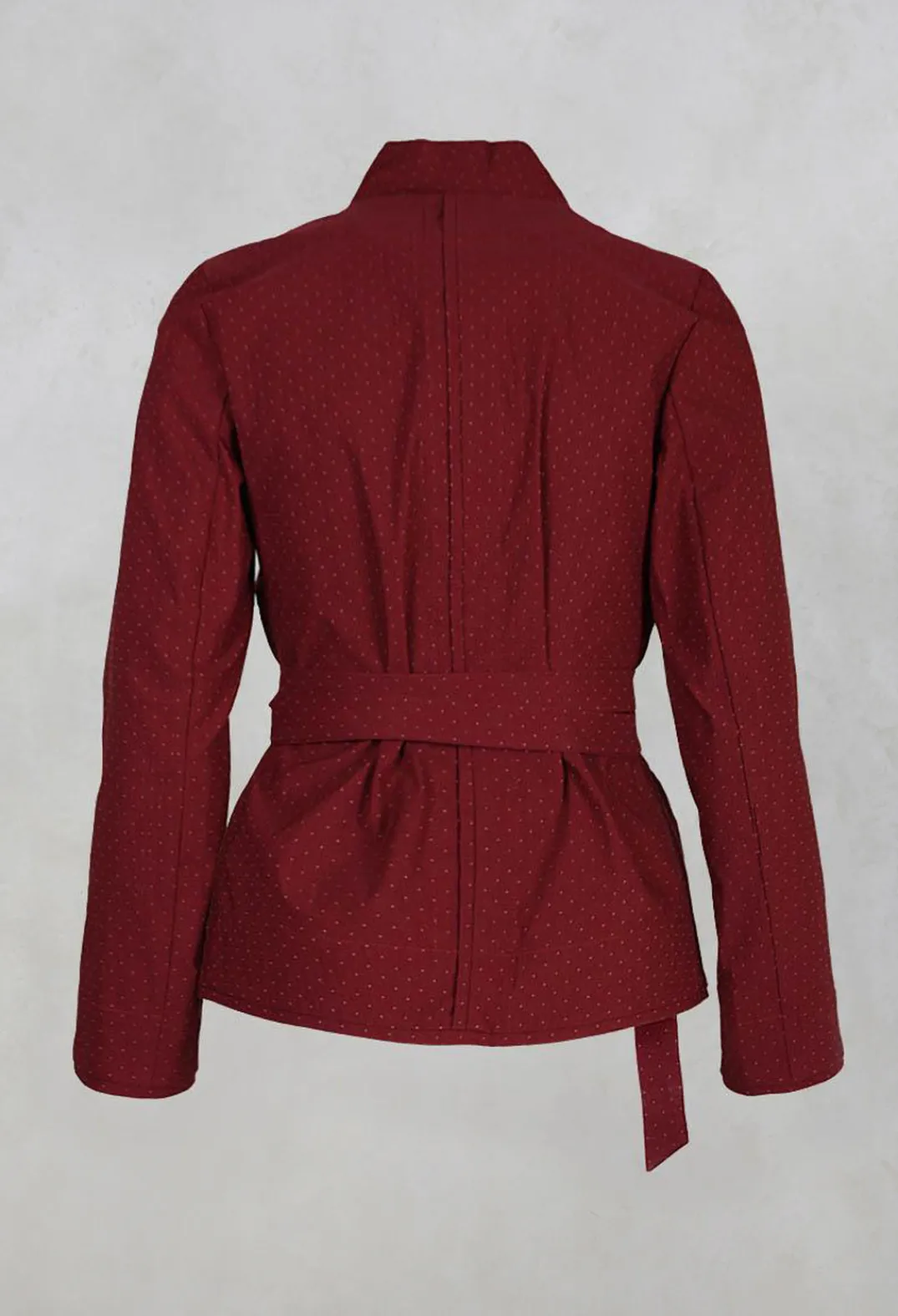 Les Filles d'Ailleurs Jackets^Long Sleeved Polka Dot Jacket in Red