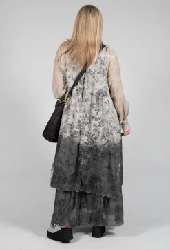 Sanctamuerte Coats^Long Sleeveless Coat in Linto Tinto Freddo Degrade Desert