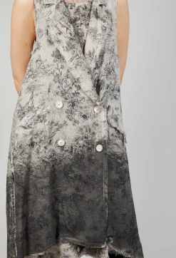 Sanctamuerte Coats^Long Sleeveless Coat in Linto Tinto Freddo Degrade Desert