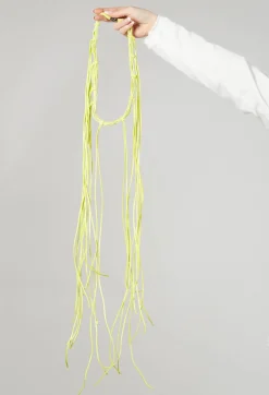 Bread and Butter Necklaces^Long String Choker in Lime
