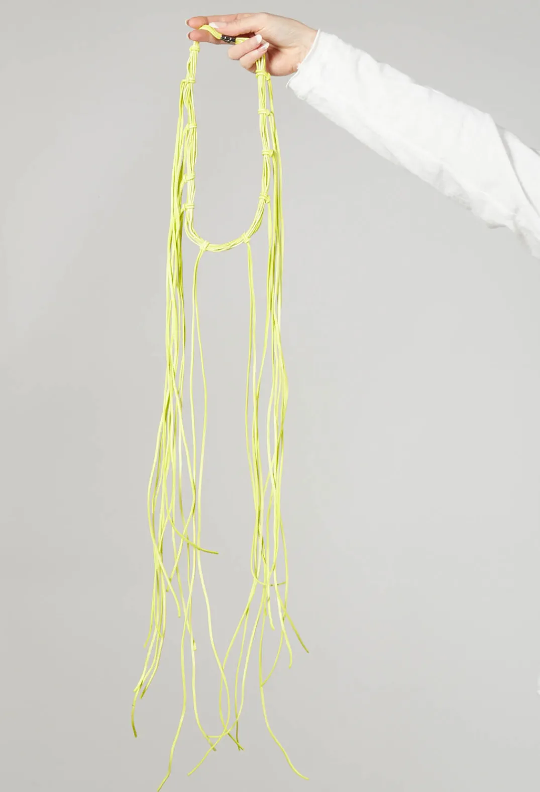 Bread and Butter Necklaces^Long String Choker in Lime