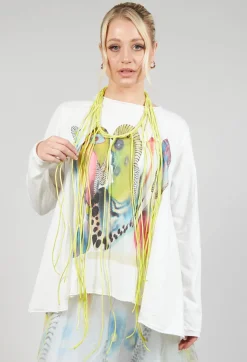 Bread and Butter Necklaces^Long String Choker in Lime