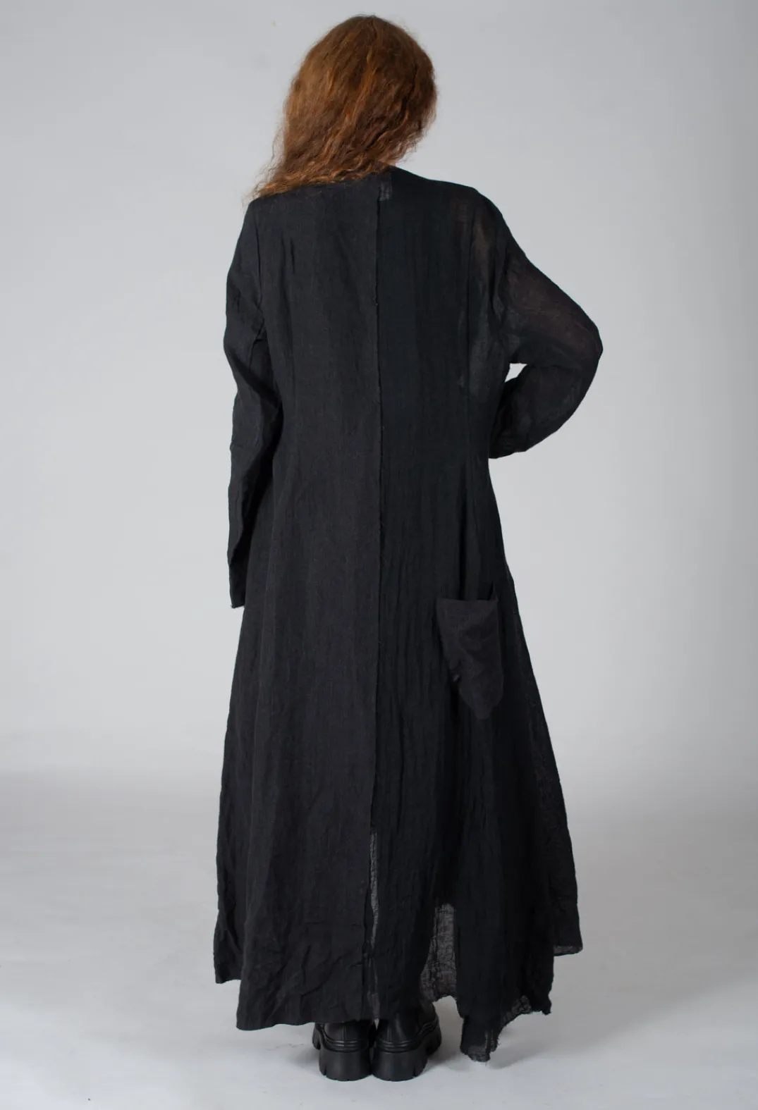 Marc Point Jackets^Long Textured Blazer in Black