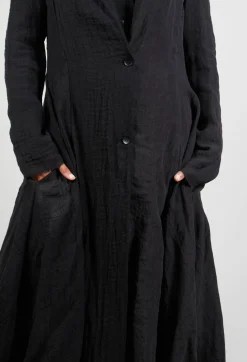 Marc Point Jackets^Long Textured Blazer in Black