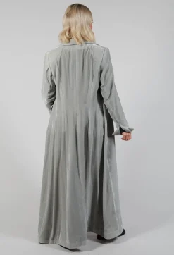 T.ba Coats^Long Velvet Coat in Pearl
