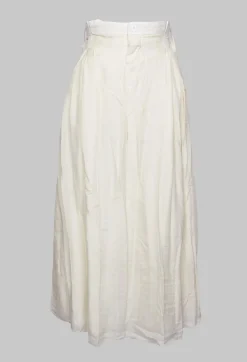 Umit Unal Skirts^Long Washed Silk Skirt in Ivory
