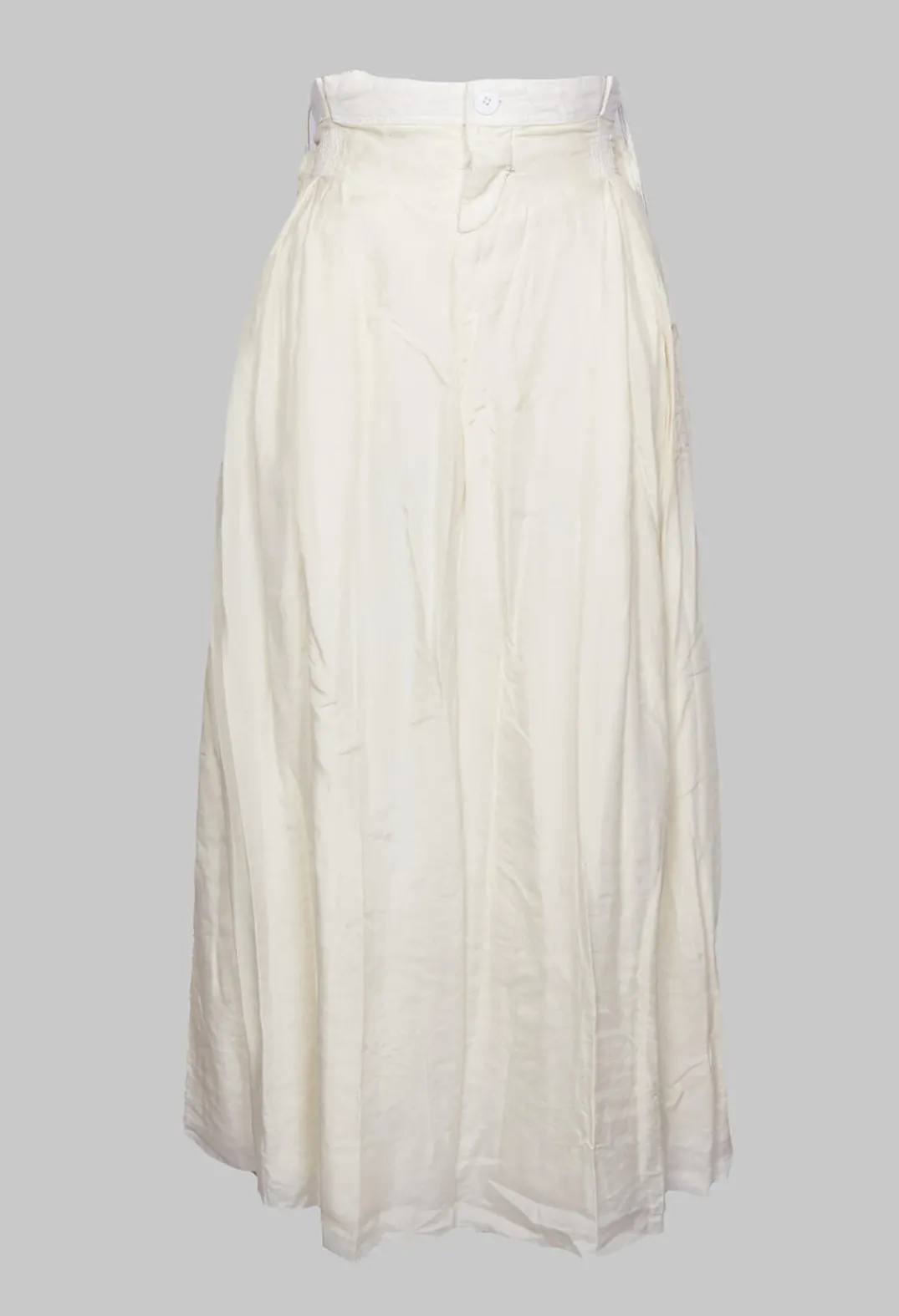 Umit Unal Skirts^Long Washed Silk Skirt in Ivory