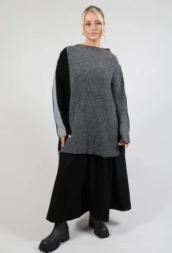 Moyuru Knitwear|Jumpers^Longline Asymmetric Jumper in Grey
