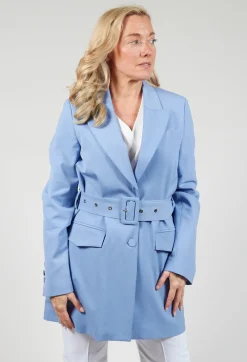 Beatrice B Jackets^Longline Blazer in Hokusai Blue