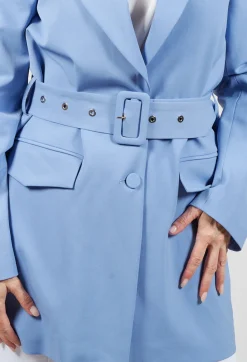 Beatrice B Jackets^Longline Blazer in Hokusai Blue