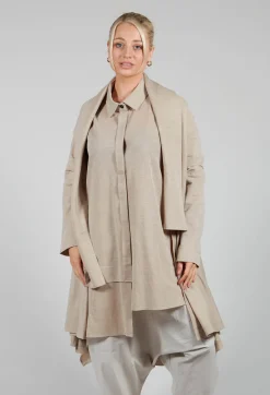 Moyuru Shirts & Blouses^Longline Cardigan in Beige