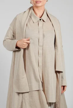 Moyuru Shirts & Blouses^Longline Cardigan in Beige