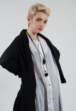 Moyuru Shirts & Blouses^Longline Cardigan in Black