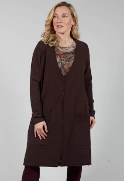 Rundholz Mainline Co-ords & Suits|Cardigans^Longline Cardigan in Dark Brown