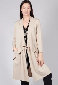Philomena Christ Cardigans^Longline Cardigan with Pockets in Sand