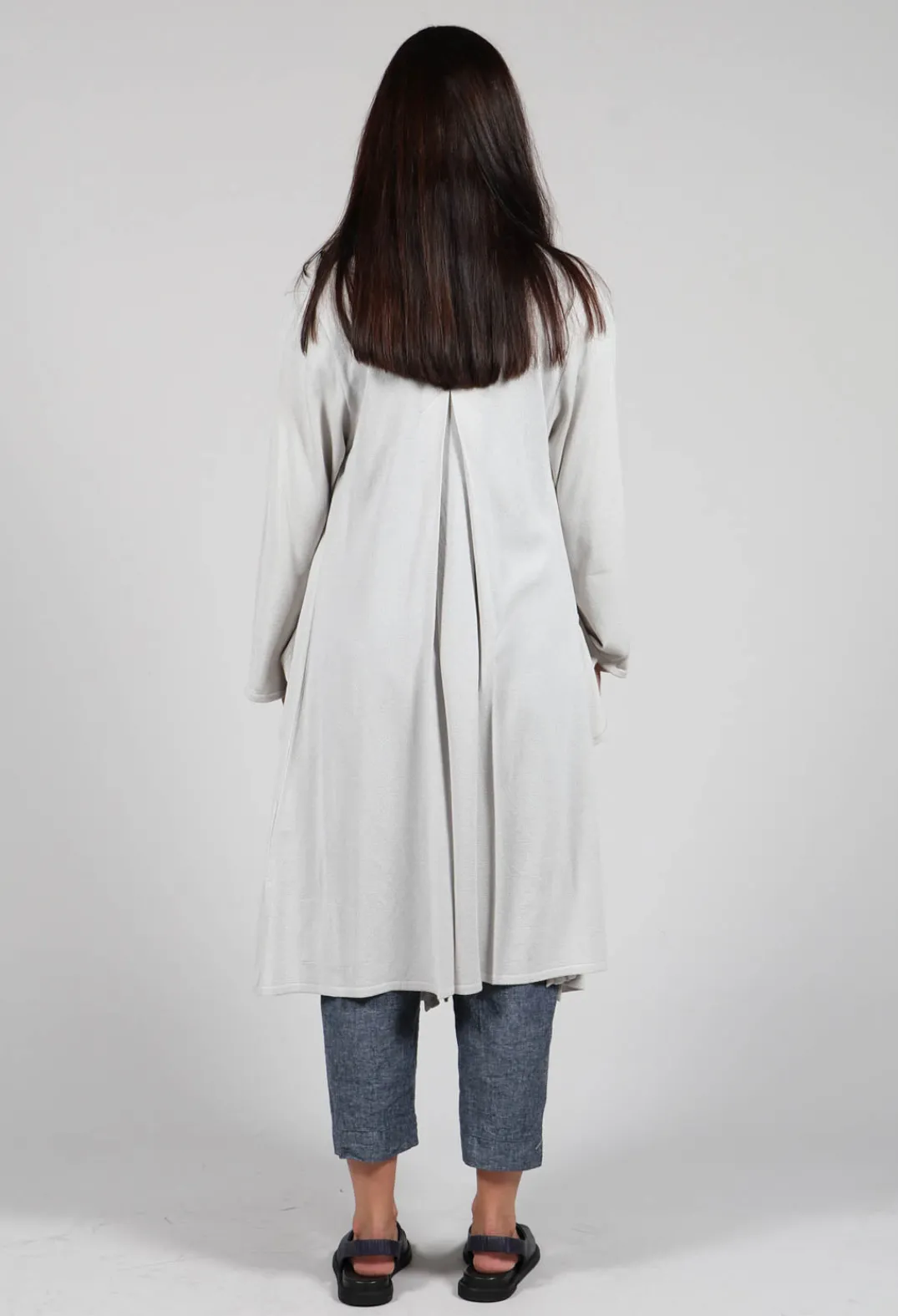 Philomena Christ Cardigans^Longline Cardigan with Pockets in Silver