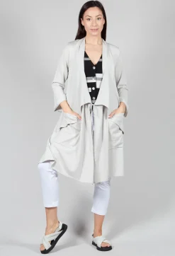 Philomena Christ Cardigans^Longline Cardigan with Pockets in Silver