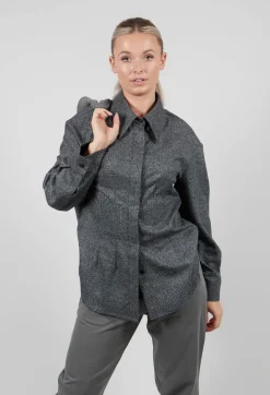 Mei Meij Shirts & Blouses^Longline Check Shirt in Scozz Nero