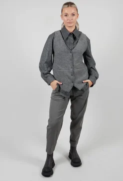 Mei Meij Shirts & Blouses^Longline Check Shirt in Scozz Nero