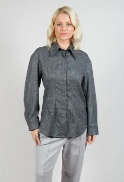 Mei Meij Shirts & Blouses^Longline Check Shirt in Scozz Nero