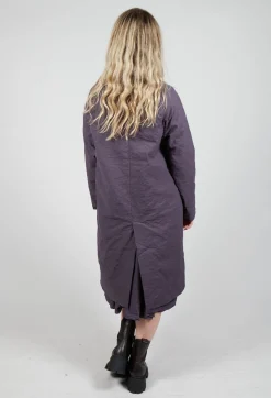 Aequamente Coats^Longline Coat in Melanzana