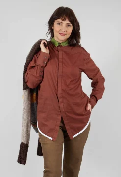 Umit Unal Shirts & Blouses^Longline Cotton Shirt in Brown
