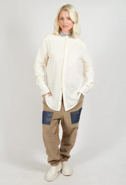 Umit Unal Shirts & Blouses^Longline Cotton Shirt in Cream