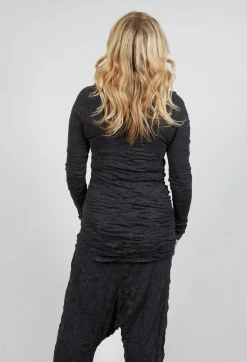 Rundholz Mainline Tops^Longline Crinkle Top in Slate