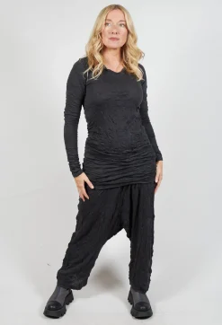 Rundholz Mainline Tops^Longline Crinkle Top in Slate