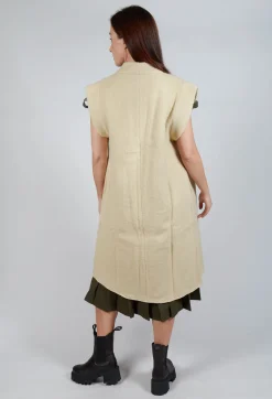 SOH Coats^Longline Gilet in Buttermilk