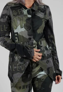 Rundholz Black Label Jackets^Longline Jacket in Multicolour
