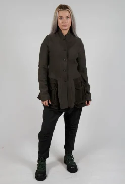 Rundholz Black Label Jackets^Longline Jacket with Feature Pockets in Jungle
