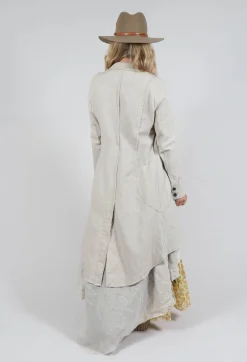 Sanctamuerte Jackets^Longline Layered Jacket in Ecru