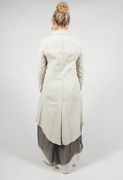 Sanctamuerte Jackets^Longline Layered Jacket in Ecru