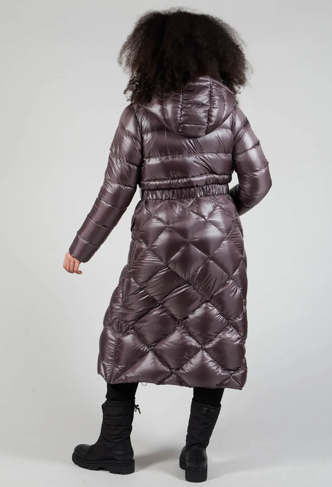 Beatrice B Coats^Longline Puffer Coat in Mud