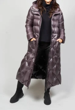 Beatrice B Coats^Longline Puffer Coat in Mud