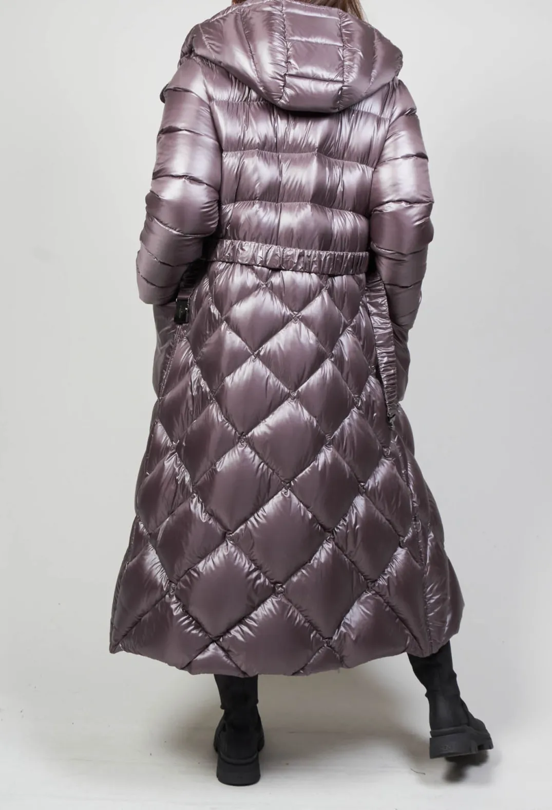 Beatrice B Coats^Longline Puffer Coat in Mud