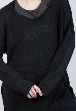 Rundholz Mainline Jumpers^Longline Relaxed Knit in Black Sparkle