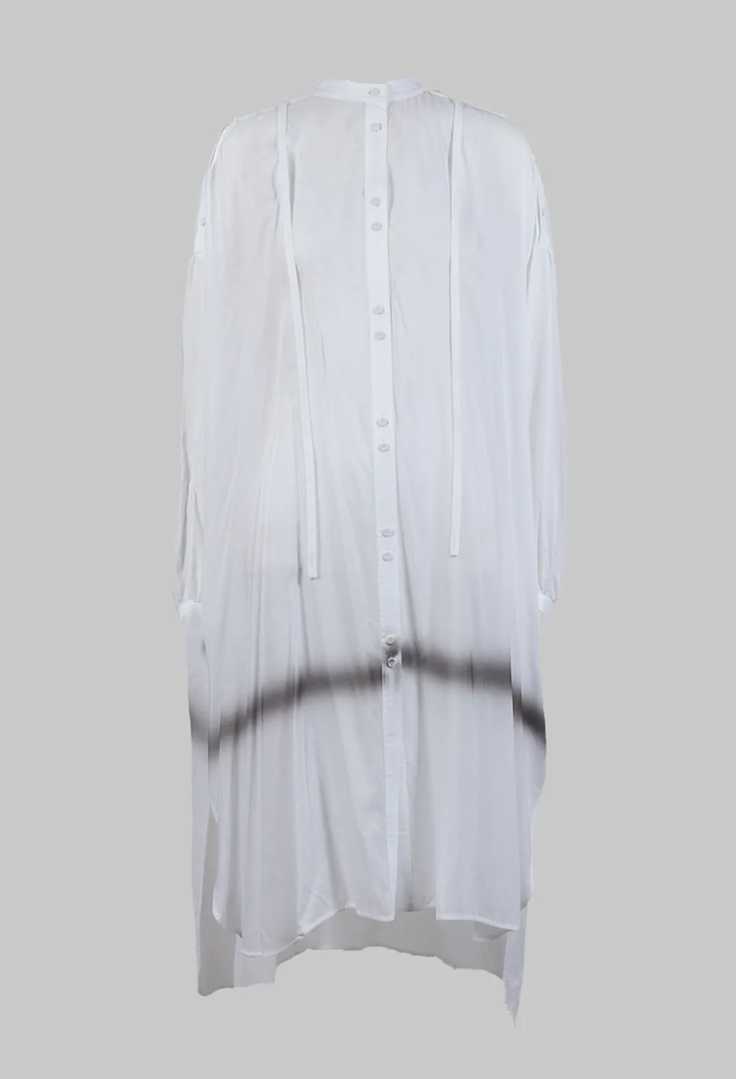 Isabel Benenato Shirts & Blouses^Longline Shirt Dress in White