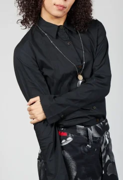 Marc Point Shirts & Blouses^Longline Shirt in Black