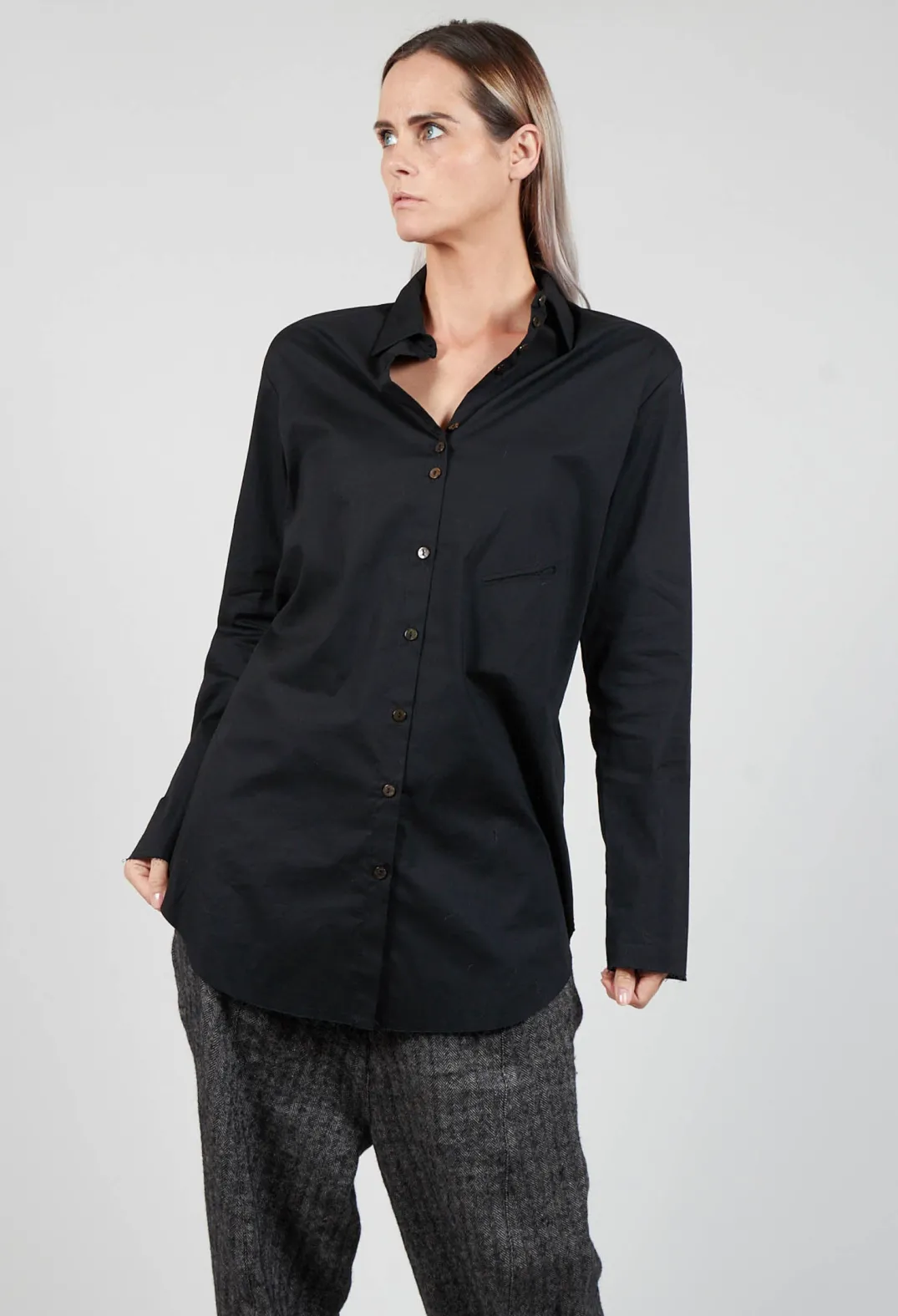 Marc Point Shirts & Blouses^Longline Shirt in Black