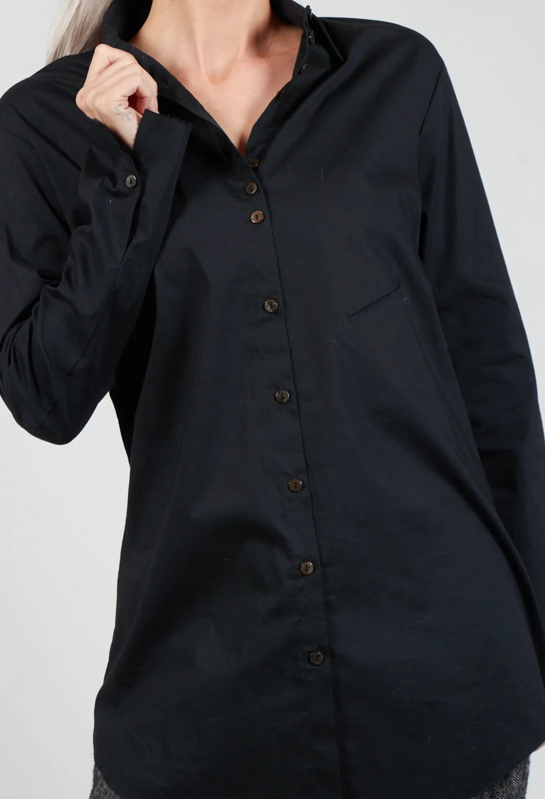 Marc Point Shirts & Blouses^Longline Shirt in Black