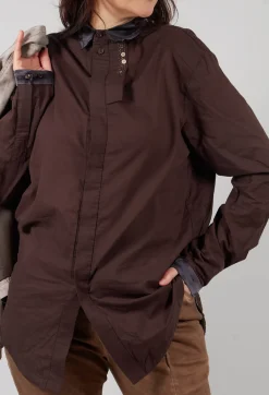 Umit Unal Shirts & Blouses^Longline Shirt in Dark Brown