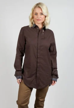 Umit Unal Shirts & Blouses^Longline Shirt in Dark Brown
