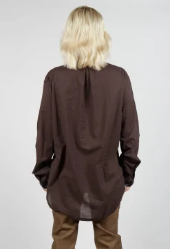 Umit Unal Shirts & Blouses^Longline Shirt in Dark Brown