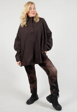 Rundholz Mainline Tops^Longline Shirt in Espresso